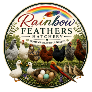 Rainbow Feathers Hatchery Logo comp
